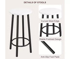 Set tavolo da pranzo altezza bancone con 3 ripiani portaoggetti, 3 pezzi, 120L x 40P x 102A cm, cucina, sala da pranzo