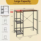 Supporto salvaspazio per mini frigorifero con ripiano regolabile Carrello porta microonde per bar Perfetto per piccoli appartamenti e dormitori