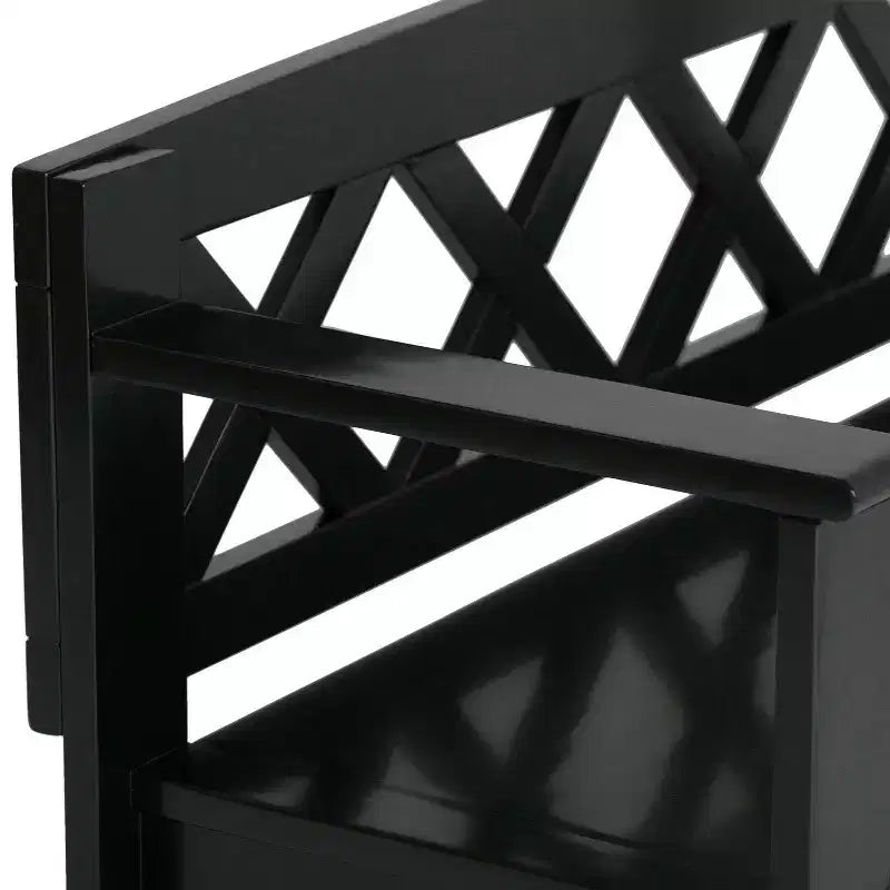 Panca da ingresso Halifax, 122 cm di larghezza, in legno massiccio, in stile Transizionale