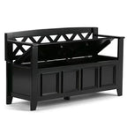 Panca da ingresso Halifax, 122 cm di larghezza, in legno massiccio, in stile Transizionale
