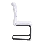 Set di 2 sedie da pranzo retrò imbottite effetto pelle di alligatore con gambe in metallo nero
