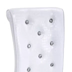 Set di 2 sedie da pranzo retrò imbottite effetto pelle di alligatore con gambe in metallo nero