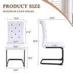 Set di 2 sedie da pranzo retrò imbottite effetto pelle di alligatore con gambe in metallo nero
