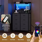 Cassettiera Industriale a 11 Cassetti per Camera da Letto, Mobile Contenitore in Tessuto per Camera da Letto, Soggiorno, Corridoio, Ingresso