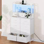Cassettiera Industriale a 11 Cassetti per Camera da Letto, Mobile Contenitore in Tessuto per Camera da Letto, Soggiorno, Corridoio, Ingresso