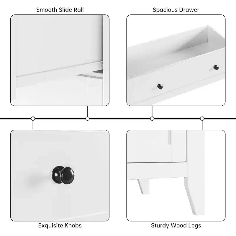 Cassettiera alta in legno a 5 cassetti, cassetti moderni e profondi con pomelli in metallo, mobile contenitore versatile per camera da letto, ingresso, corridoio