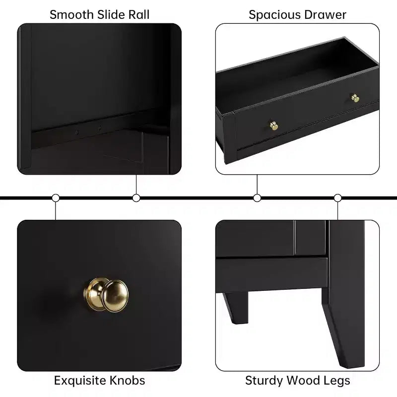 Cassettiera alta in legno a 5 cassetti, cassetti moderni e profondi con pomelli in metallo, mobile contenitore versatile per camera da letto, ingresso, corridoio