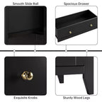 Cassettiera alta in legno a 5 cassetti, cassetti moderni e profondi con pomelli in metallo, mobile contenitore versatile per camera da letto, ingresso, corridoio