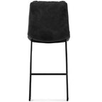 Sgabello da bar Thalia Mid Century Modern (set da 2) in ecopelle vegana