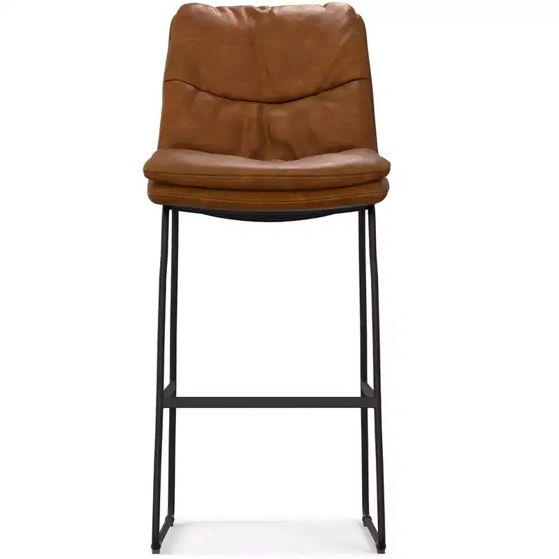 Sgabello da bar Thalia Mid Century Modern (set da 2) in ecopelle vegana