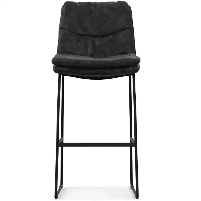Sgabello da bar Thalia Mid Century Modern (set da 2) in ecopelle vegana