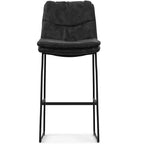 Sgabello da bar Thalia Mid Century Modern (set da 2) in ecopelle vegana