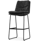 Sgabello da bar Thalia Mid Century Modern (set da 2) in ecopelle vegana