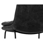 Sgabello da bar Thalia Mid Century Modern (set da 2) in ecopelle vegana