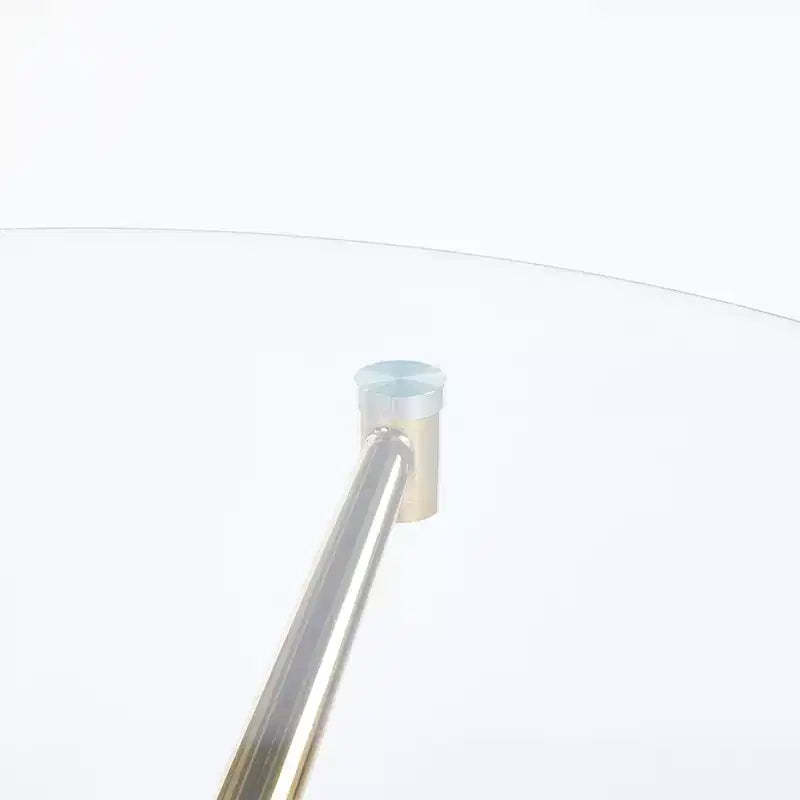 Tavolo da Pranzo con Gambe in Metallo Cromato e Piano in Vetro Temperato, Design Moderno Salvaspazio per Cucina o Soggiorno