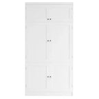 GDFStudio Hallie Dispensa Grande per Cucina Stile Shaker con 2 Prese Elettriche, Ripiani Regolabili e Mensole sull'Anta