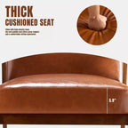 Poltrona JIONJOY in stile moderno di metà secolo - Sedile imbottito spesso 15 cm, capacità di 136 kg, struttura in legno massello con braccioli per soggiorno, camera da letto