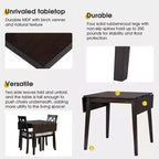 Set tavolo da pranzo allungabile con 2 sedie imbottite, perfetto per aree compatte, dimensioni da 70,8x74,9 cm a 116x74,9 cm