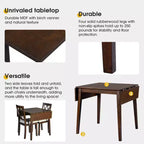 Set tavolo da pranzo allungabile con 2 sedie imbottite, perfetto per aree compatte, dimensioni da 70,8x74,9 cm a 116x74,9 cm