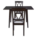 Set tavolo da pranzo allungabile con 2 sedie imbottite, perfetto per aree compatte, dimensioni da 70,8x74,9 cm a 116x74,9 cm
