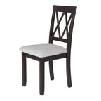 Set tavolo da pranzo allungabile con 2 sedie imbottite, perfetto per aree compatte, dimensioni da 70,8x74,9 cm a 116x74,9 cm