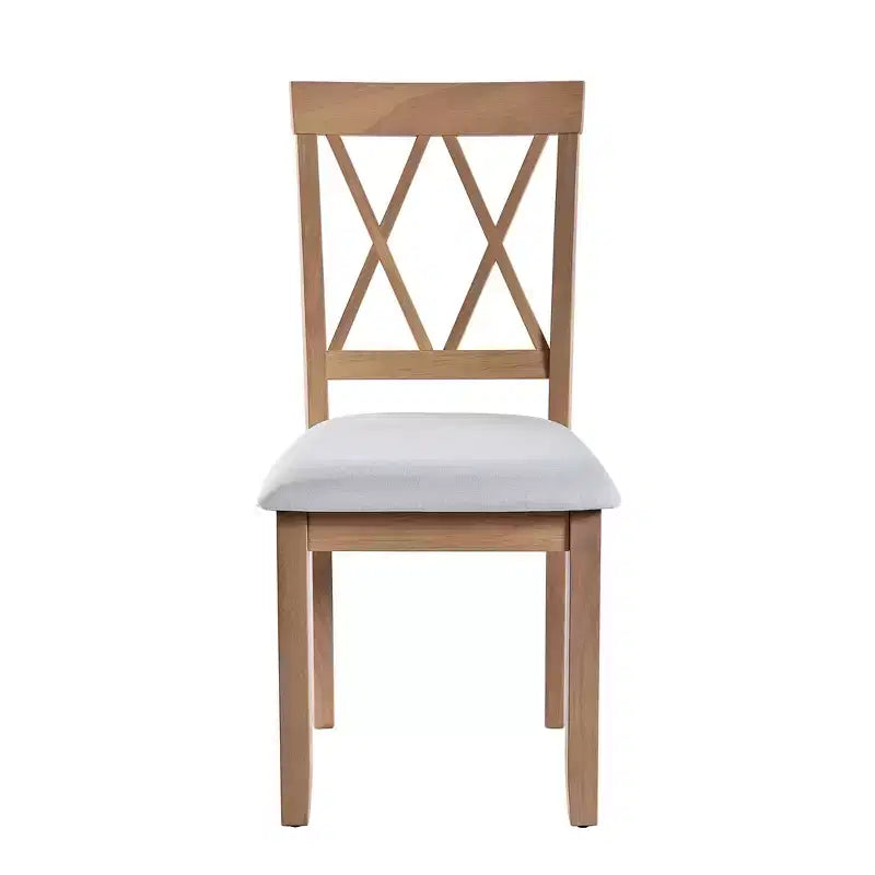 Set tavolo da pranzo allungabile con 2 sedie imbottite, perfetto per aree compatte, dimensioni da 70,8x74,9 cm a 116x74,9 cm