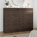 Cassettiera moderna in legno, comò a 5 cassetti scanalati, largo 80 cm, ideale per camerette, corridoi e soggiorni