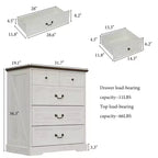 Comodino Famapy Farmhouse, Comò a 5 Cassetti con Pomelli in Bronzo Antico, per Camera da Letto, Comodino Cassettiera Effetto Invecchiato