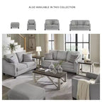 Pouf Signature Design by Ashley Adlai, Rivestimento in Poliestere Effetto Scamosciato, Grigio Scuro