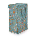 Sweet Jojo Designs Girl Foldable Laundry Hamper with Handles Boho Floral Wildflower Blue Orange and Pink