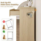 Cassettiera Verticale in Legno a 4 Cassetti, Alta 88 cm, Cassettiera Autoportante Grande per Camera da Letto e Soggiorno