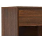 Moreno Comodino Moderno Industriale Largo 50 cm in Noce