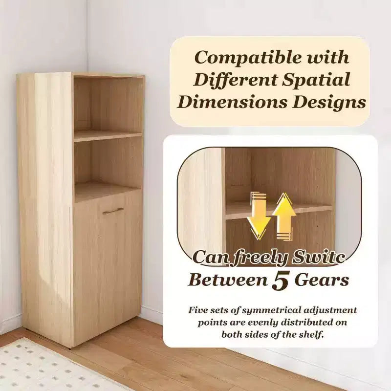 Scrivania allungabile con mensole portaoggetti e rotelle, design pieghevole per piccoli spazi e uffici (Burlywood)