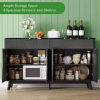 Mobile credenza da 150 cm con 2 cassetti, 4 ante e ripiani regolabili per sala da pranzo, soggiorno