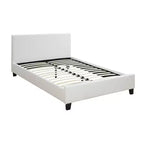 GDFStudio Clara Letto a Piattaforma Contemporaneo Rivestito in Similpelle con Testiera Regolabile