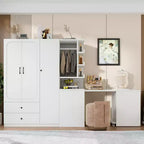 Armadio multifunzionale in legno GDFStudio Phyllis con scrivania trasformabile