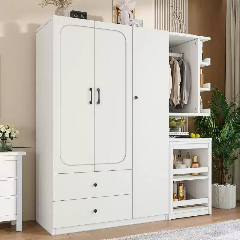 Armadio multifunzionale in legno GDFStudio Phyllis con scrivania trasformabile
