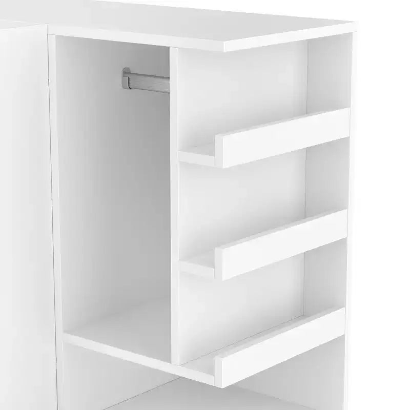 Armadio multifunzionale in legno GDFStudio Phyllis con scrivania trasformabile