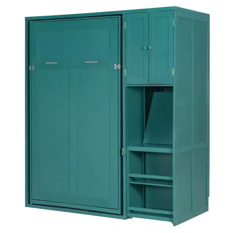 Letto a scomparsa Luxystar Twin Size con scrivania, armadietto e libreria