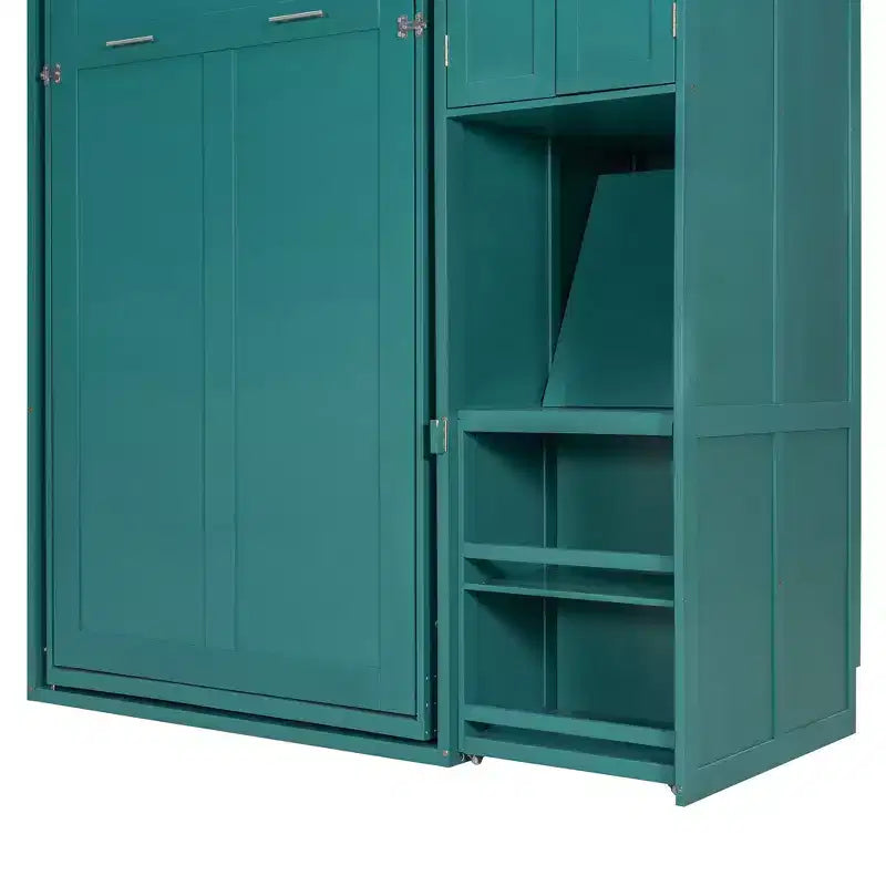 Letto a scomparsa Luxystar Twin Size con scrivania, armadietto e libreria