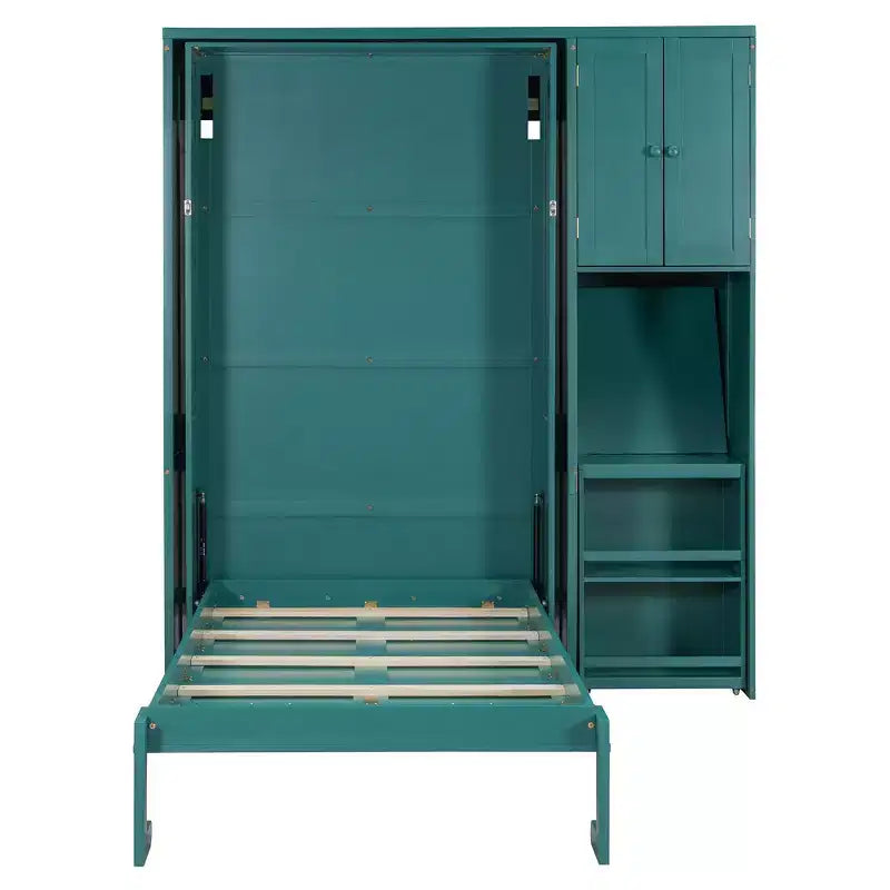 Letto a scomparsa Luxystar Twin Size con scrivania, armadietto e libreria