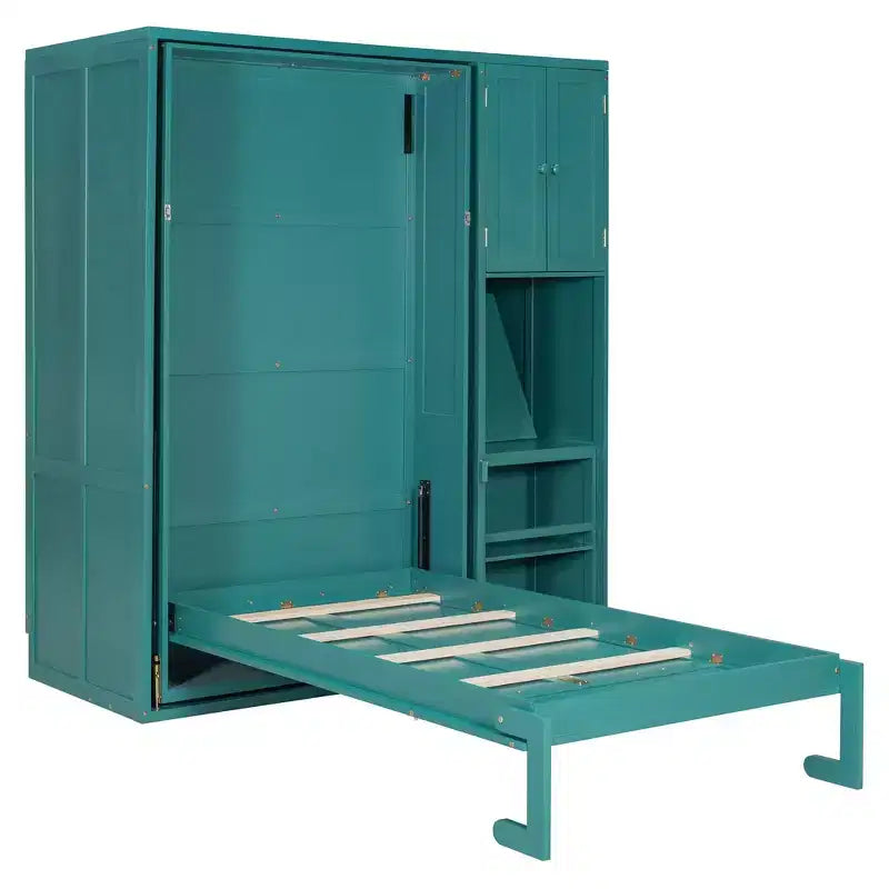 Letto a scomparsa Luxystar Twin Size con scrivania, armadietto e libreria