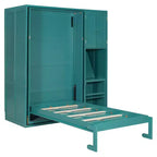 Letto a scomparsa Luxystar Twin Size con scrivania, armadietto e libreria