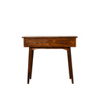 Consolle da ingresso a 2 cassetti in legno massello colore castagno 89 cm