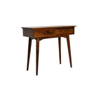Consolle da ingresso a 2 cassetti in legno massello colore castagno 89 cm