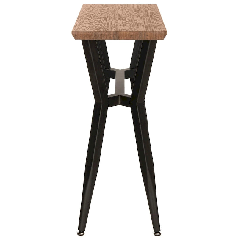 Consolle con ripiano in legno marrone/nero, stile metà secolo, 1 persona