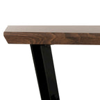 Consolle con ripiano in legno marrone/nero, stile metà secolo, 1 persona