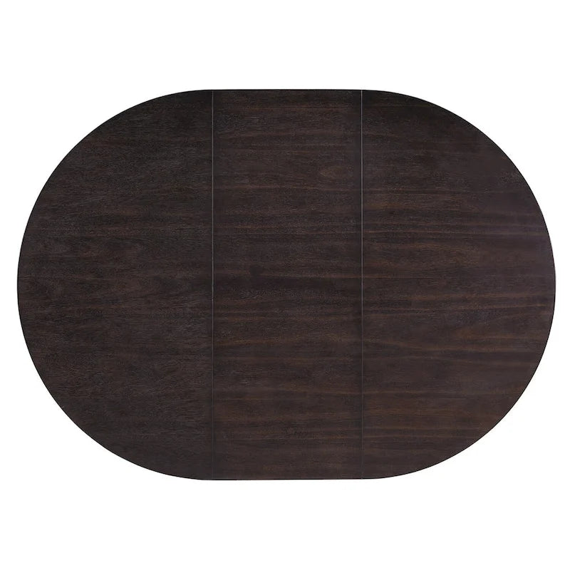 Tavolo da pranzo ovale vintage allungabile, in legno massello per 6 persone in cucina