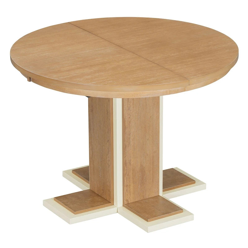 Tavolo da pranzo ovale vintage allungabile, in legno massello per 6 persone in cucina