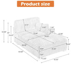 Chaise longue imbottita in peluche